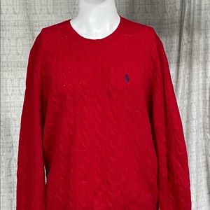Polo by Ralph Lauren Red Crewneck Sweater